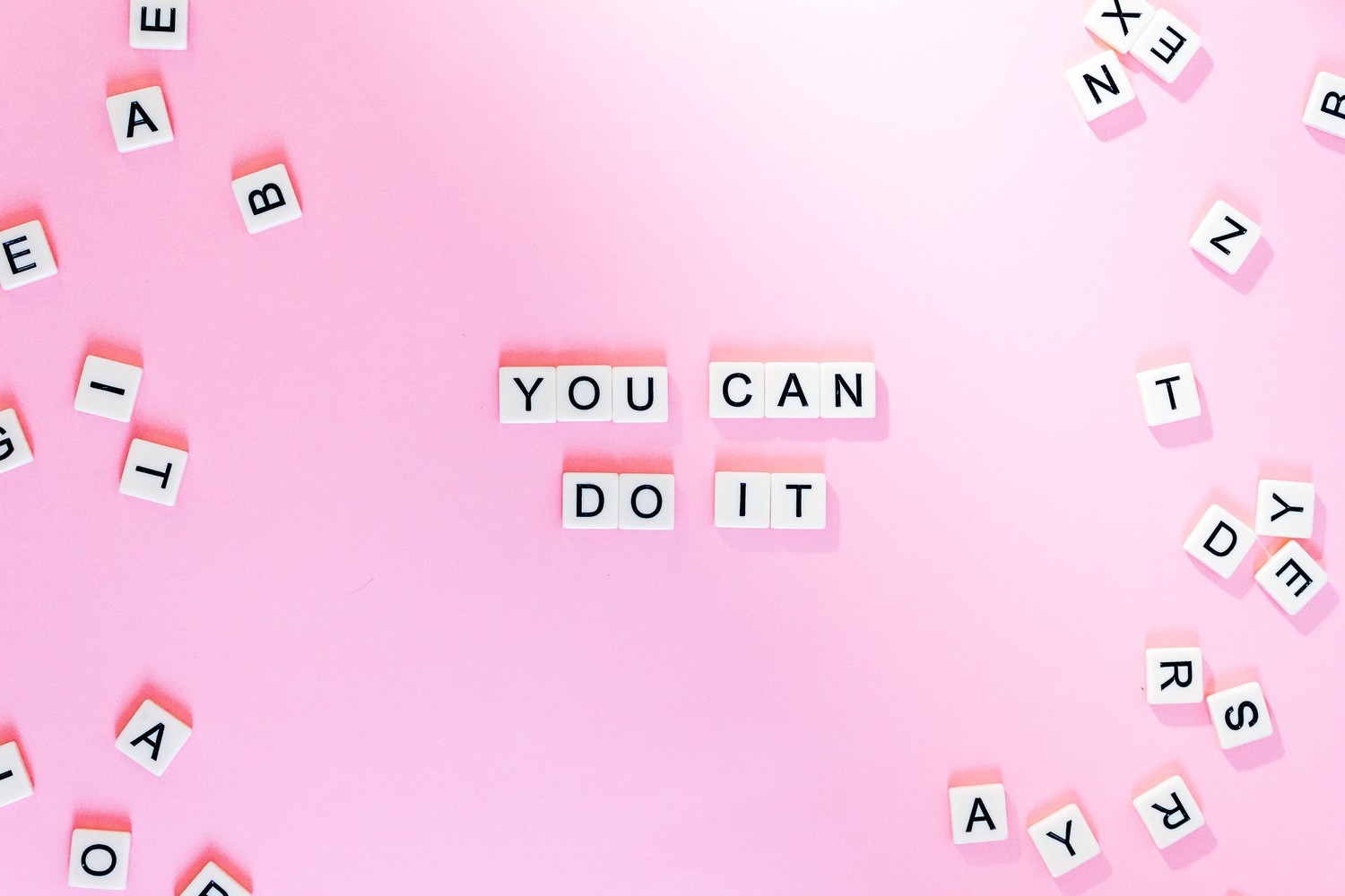 Download Our 'You Can Do It' Motivational Wallpaper in Pastel Pink