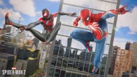 Explora el Fondo de Pantalla 4K de Marvel's Spider-Man 2 con Peter Parker y Miles Morales