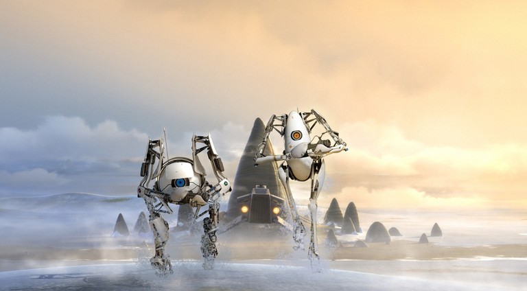 Explore the Portal 2 Robot Wallpaper