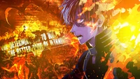 Fondo de Pantalla Épico de Shoto Todoroki de My Hero Academia