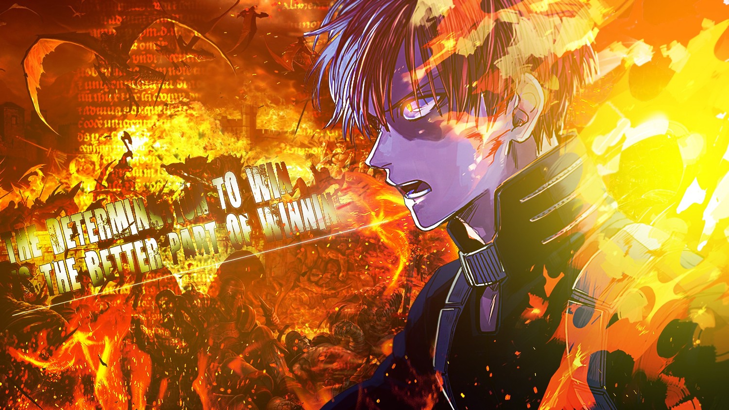 Epic Shoto Todoroki Wallpaper from My Hero Academia