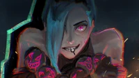 Descarga tu fondo de pantalla favorito de Jinx de League of Legends