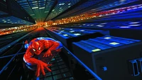 Fondo de Pantalla de Spider-Man Azul Eléctrico para Fans de Marvel