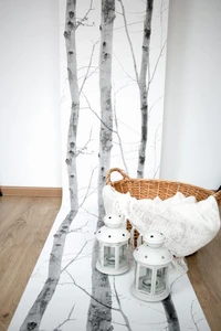 Papier Peint Arbre de Bouleau - Parfait pour un Design d'Intérieur Stylé