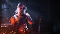 Éblouissant Wallpaper de Ciri de The Witcher 3: Wild Hunt