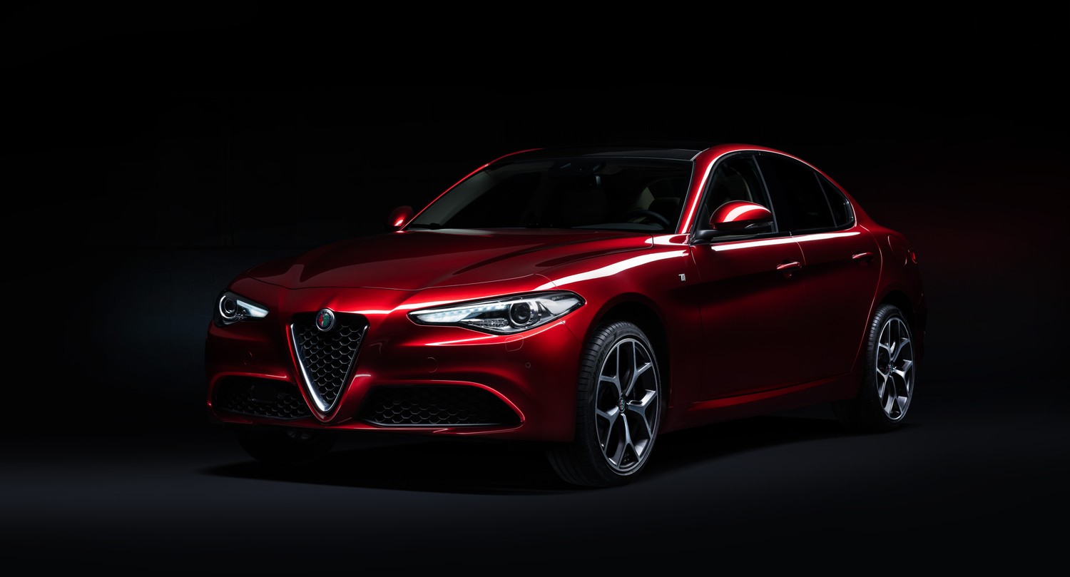 Alfa Romeo Giulia 5K Wallpaper on Dark Background