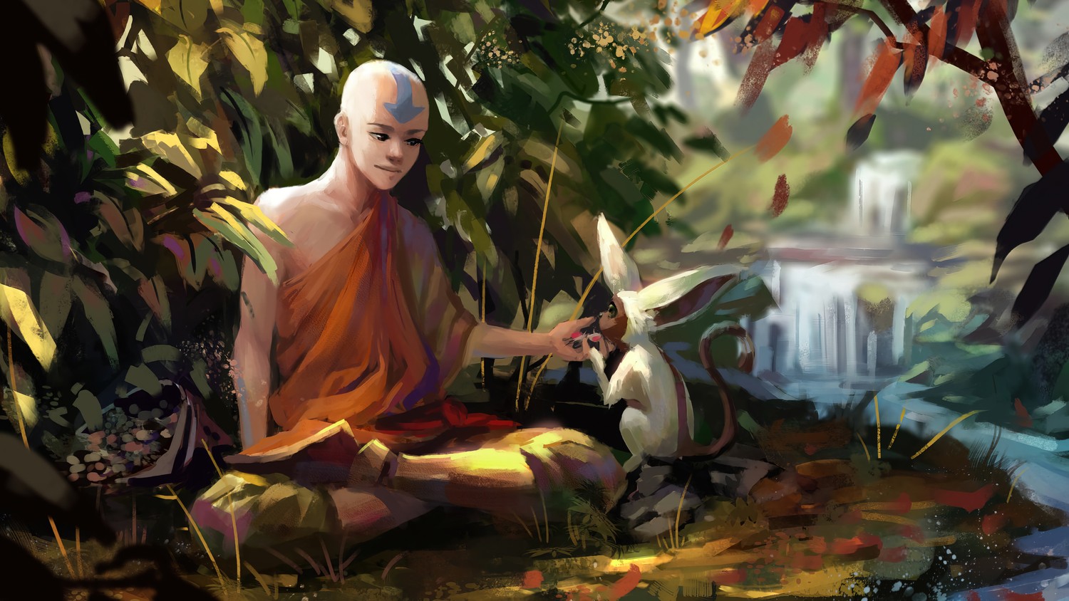 Stunning Aang Wallpaper from Avatar: The Last Airbender