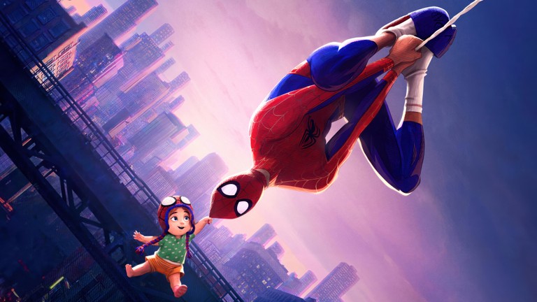 Spider-Man and Baby Wallpaper from Across the Spider-Verse