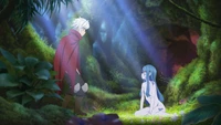 Explora el encantador fondo de pantalla de DanMachi con Bell Cranel y Wiene