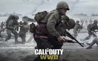 Wallpaper de Call of Duty WWII: Experimenta la Intensidad de la Batalla