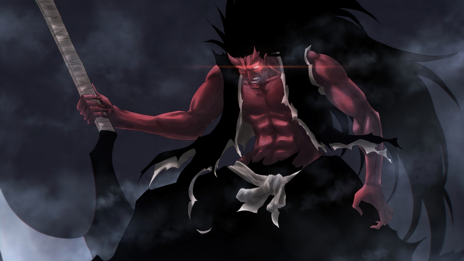 Stunning Kenpachi Zaraki Bankai Wallpaper from Bleach