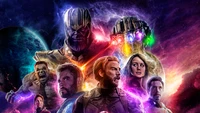 Descarga Impresionante Fondo de Pantalla de Thanos con Guantelete del Infinito de Avengers Endgame