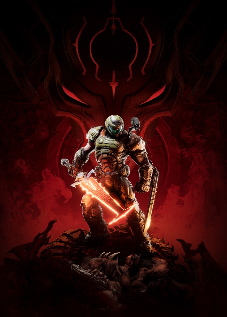 Doom Eternal 4K Wallpaper Featuring Doom Slayer