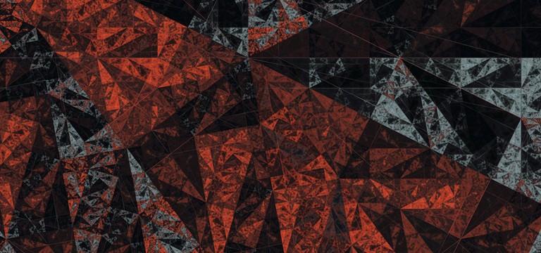 Explore Our Fractal Wallpaper Featuring Triangles in Striking Red and Orange