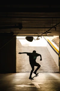 Explora Nuestro Dinámico Fondo de Pantalla de Skateboarding