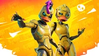 Epic Fortnite Wallpaper Featuring Webster and Megg