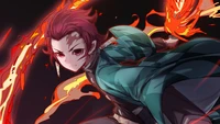 Fond d'Écran de Tanjiro Kamado de Demon Slayer: Kimetsu no Yaiba