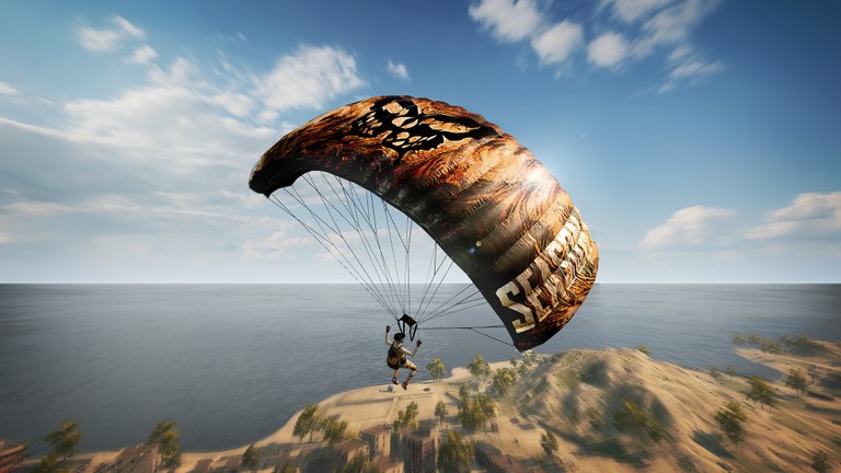 Epic PUBG Parachute Wallpaper for Gamers