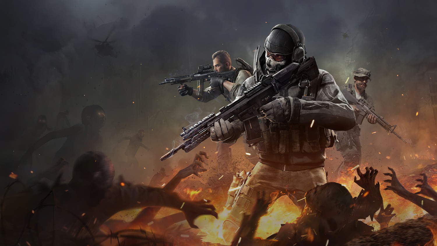 Download Stunning Call of Duty Mobile Wallpaper with Ghost and Allies