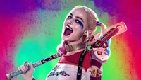 Fond de Harley Quinn avec Margot Robbie