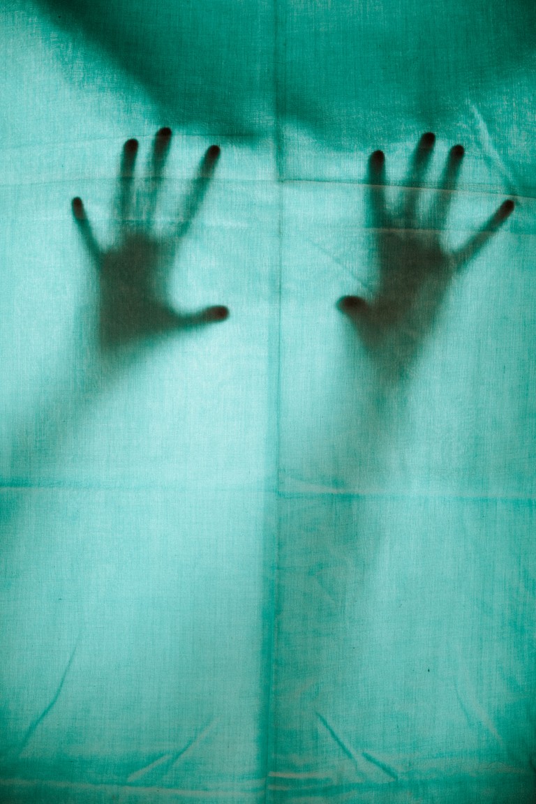 Beautiful Turquoise Shadow Hand Wallpaper