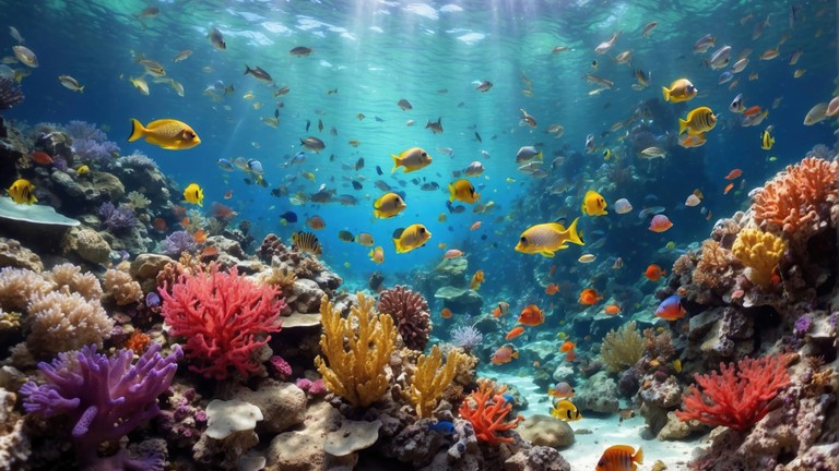 Explore the Vibrant Underwater World with This Stunning Ocean Wallpaper