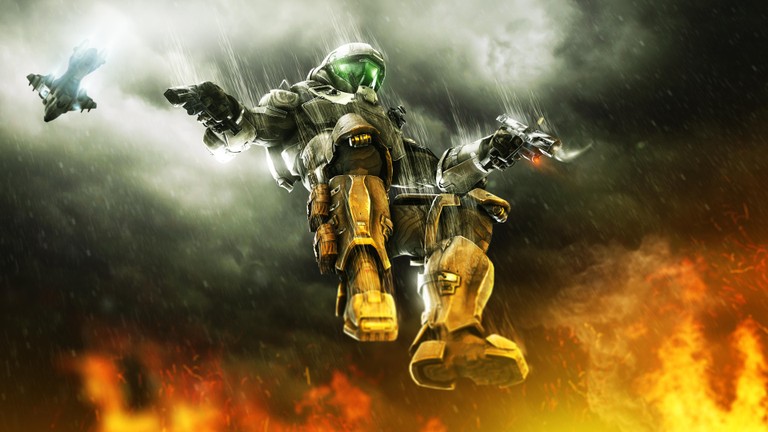 Master Chief in Action - Halo Wallpaper for Gamers