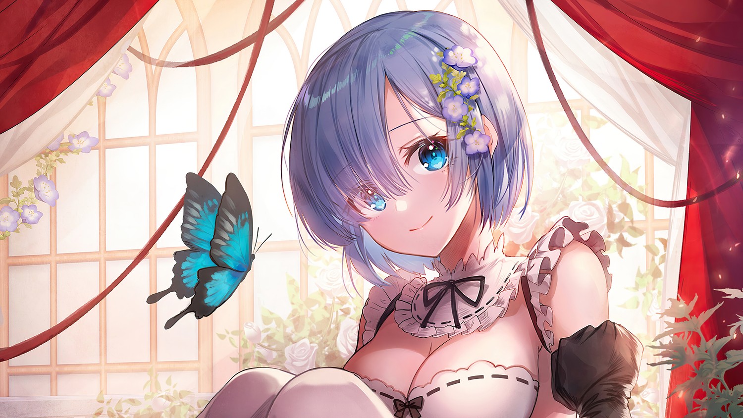 Explore Our Beautiful Rem Wallpaper Featuring a Butterfly