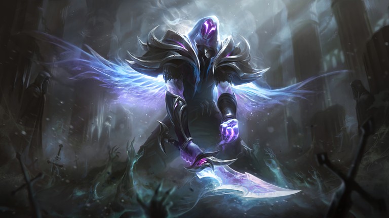 Stunning Ashen Knight Pyke Wallpaper for League of Legends Fans