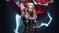 Téléchargez l'incroyable fond d'écran de Jane Foster Mighty Thor