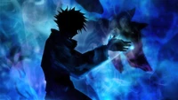 Épique silhouette de Megumi Fushiguro de Jujutsu Kaisen