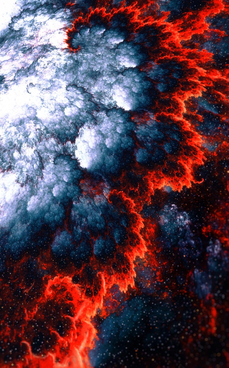 Explore the Beauty of the Red Fractal Nebula