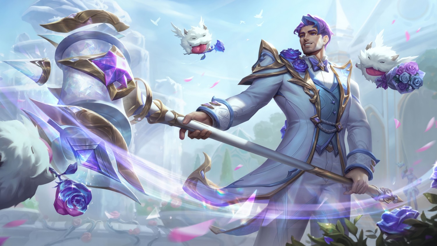 Stunning Jayce Crystal Rose Skin Wallpaper from League of Legends