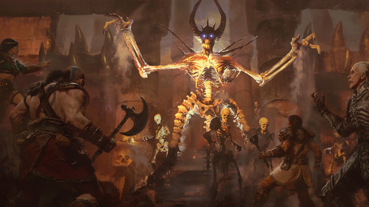 Stunning Diablo II Resurrected Wallpaper Featuring Necromancer