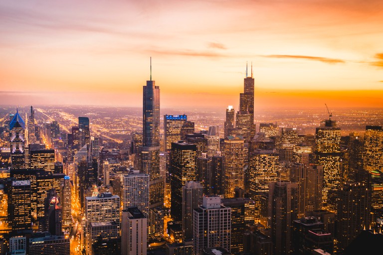 Breathtaking Chicago Skyline at Sunrise