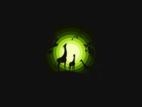 Download Our Beautiful Giraffe Silhouette Wallpaper