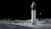 Explore the Moon with Our 5K Starship HLS Wallpaper