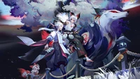 Fondo de pantalla épico de anime Onmyoji