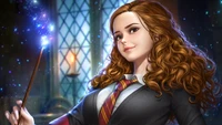 Fondo de Pantalla de Hermione Granger – Arte Encantador de Harry Potter