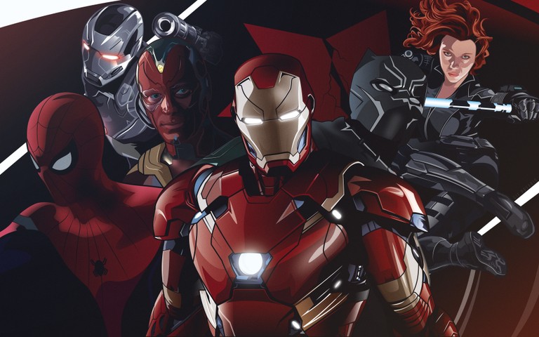 Download Stunning Avengers Action Wallpaper Featuring Your Favorite Heroes