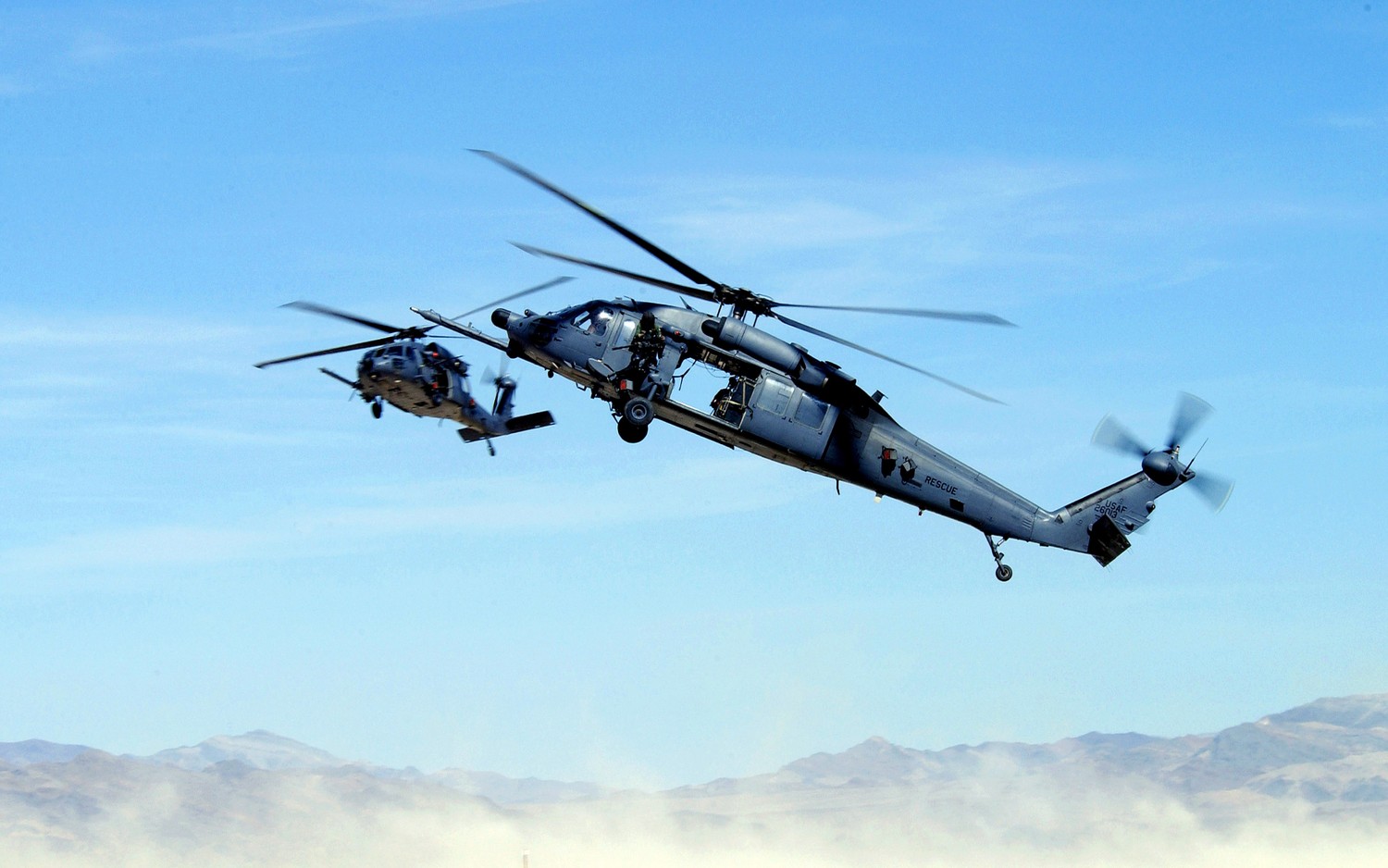 Dramatic Helicopter Action at Nellis Air Force Base