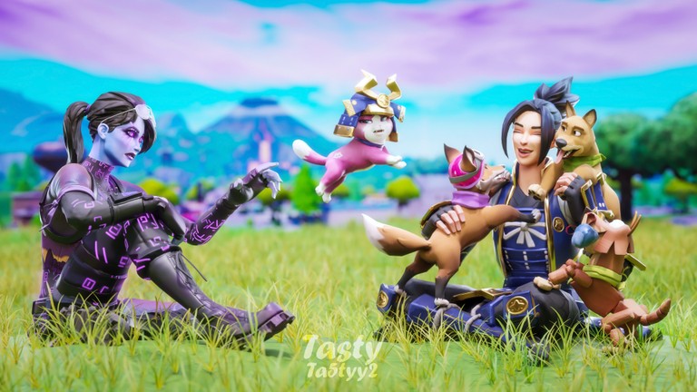 Stunning Fortnite Wallpaper: Dark Bomber and Friends!