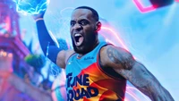 Stunning Space Jam 2 Wallpaper Featuring LeBron James