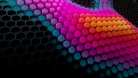 Explora Nuestro Impresionante Fondo de Pantalla Vibrante de Patrón Hexagonal