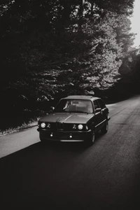 Download the Iconic BMW 3 Series E30 Monochrome Wallpaper