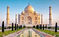 Experience the Majestic Taj Mahal Wallpaper