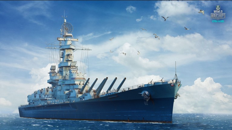 Explore the Majestic Battleship Wallpaper from World of Warships