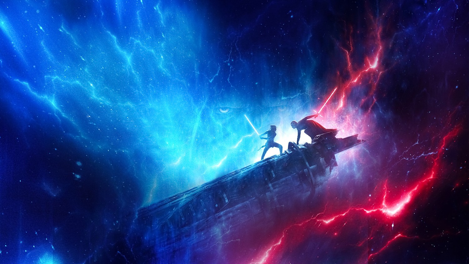 Breathtaking Space Wallpaper Featuring Epic Cosmic Battle