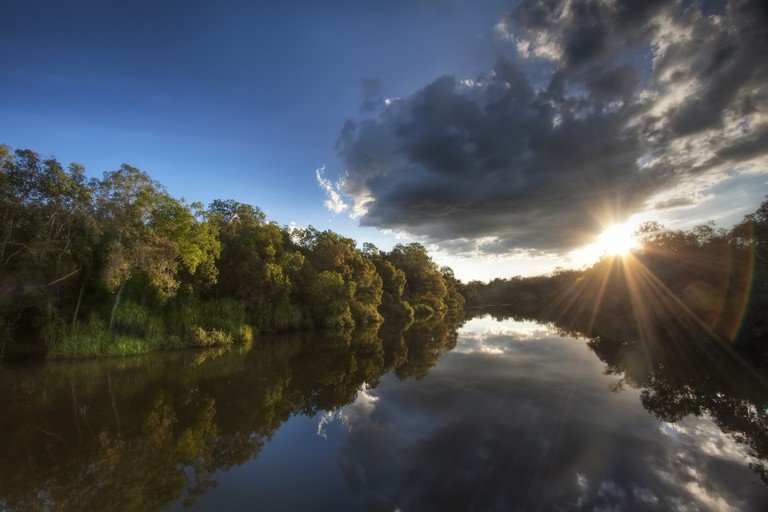 Download Beautiful River Reflection Wallpaper