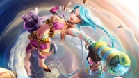 Téléchargez le superbe fond d'écran Jinx de League of Legends